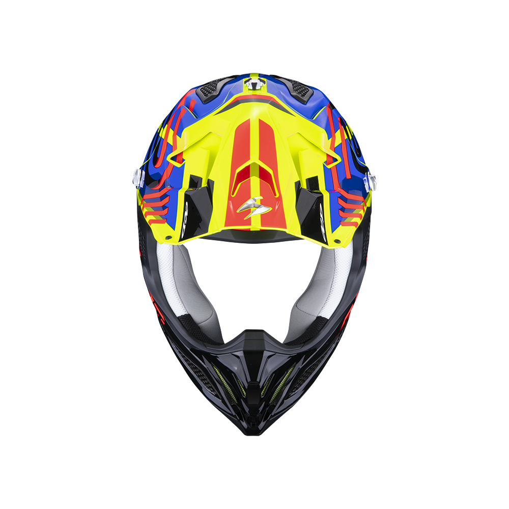 CASQUE SCORPION VX-22 AIR NEOX JAUNE FLUO-BLEU-ROUGE 
