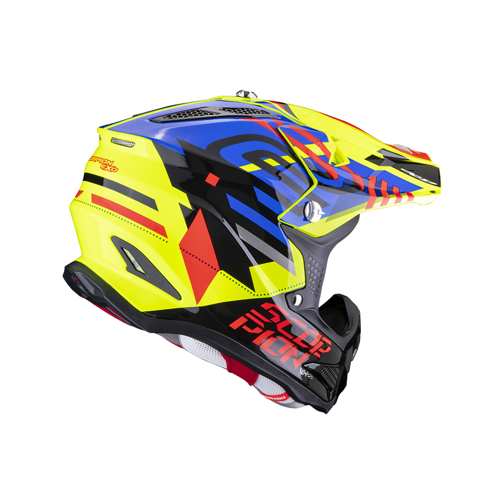CASQUE SCORPION VX-22 AIR NEOX JAUNE FLUO-BLEU-ROUGE 